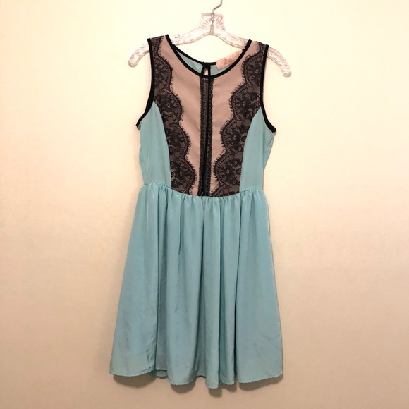 Lulus Dresses & Skirts - LULU’S Illusion Lace Aqua Dress